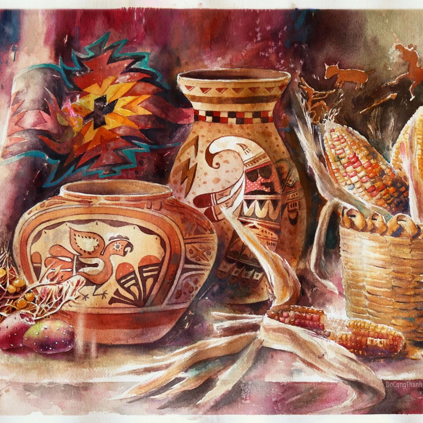 Watercolor Study 08 by Thanh Do (Watercolor)