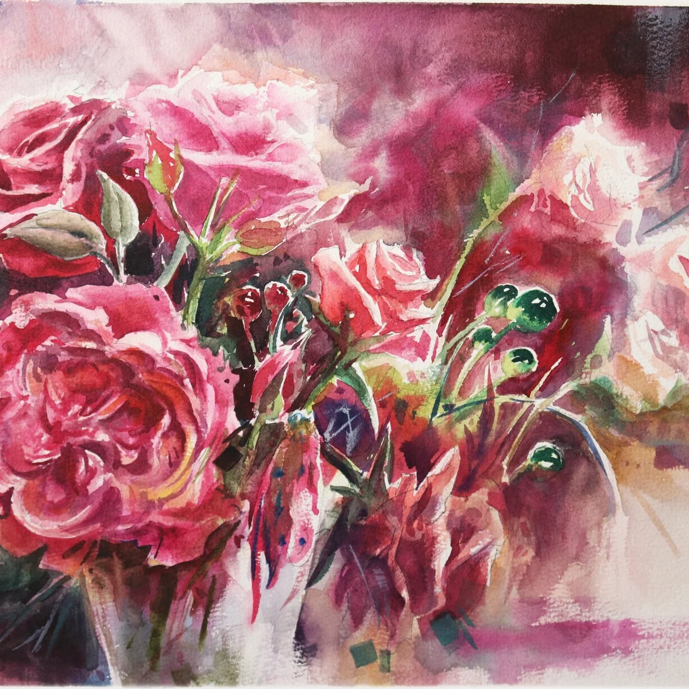Watercolor Study 19 by Thanh Do (Watercolor)